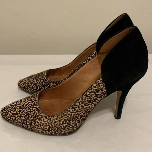 MADEWELL Two-Tone Leopard Speckle Print Stiletto Heels - Picture 4 of 9